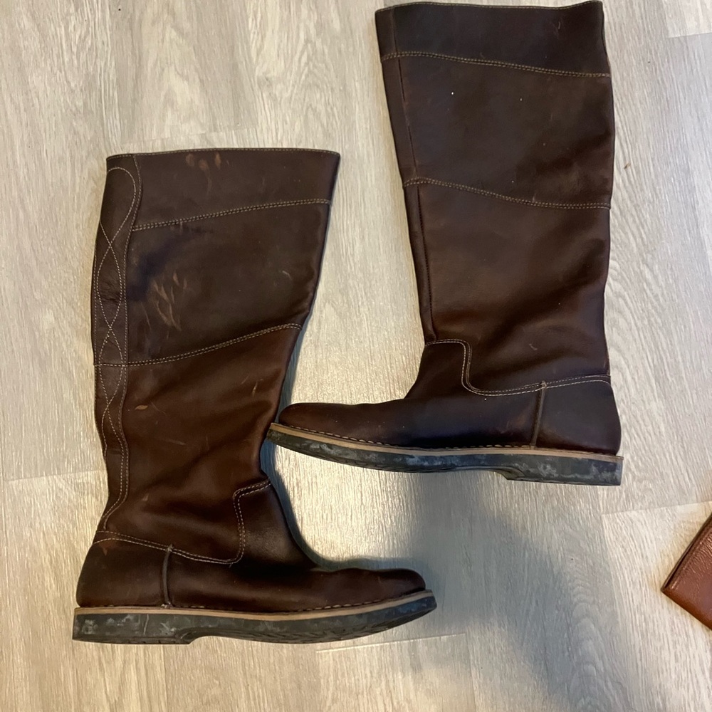 Brown Timberland Leather Knee-High Boots - Picture 3 of 7